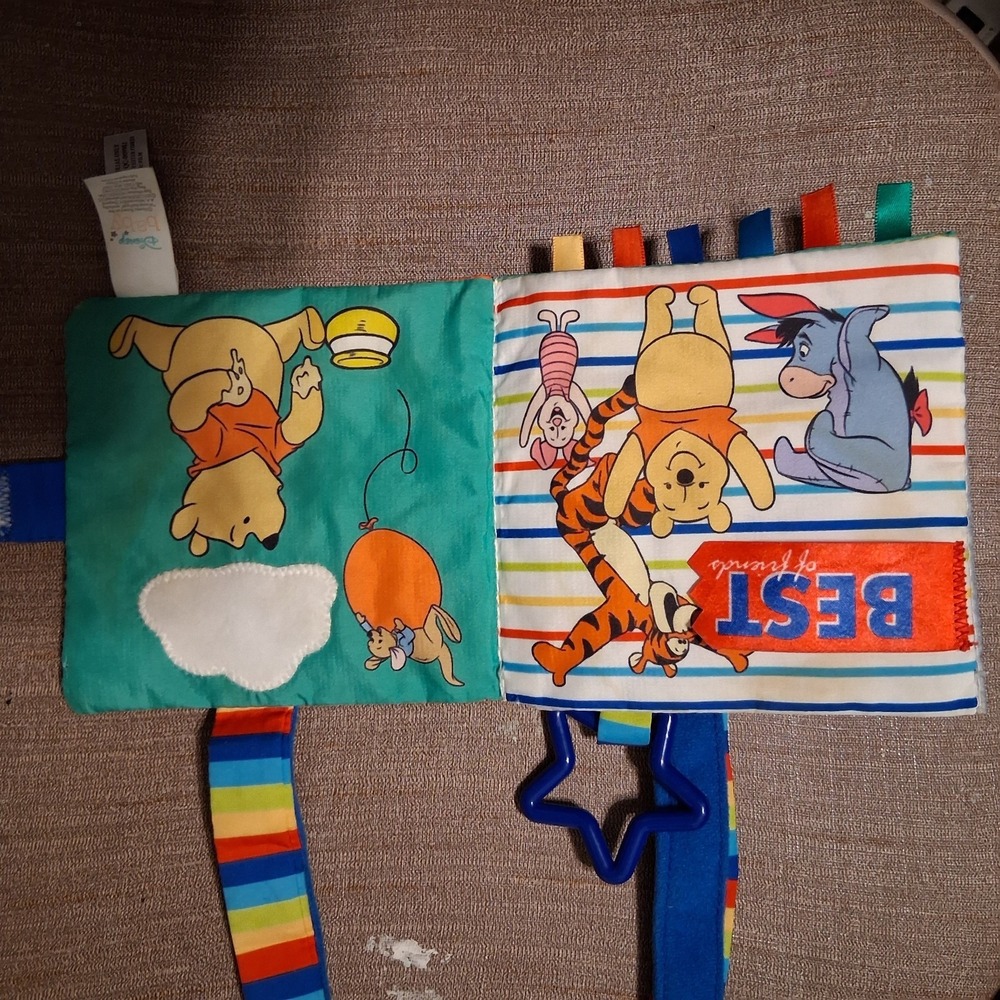 Disney Baby Winnie The Pooh Accordion Crinkle Soft Book EUC - Picture 6 of 7